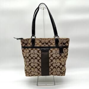 Coach Brown and Black Tote Bag